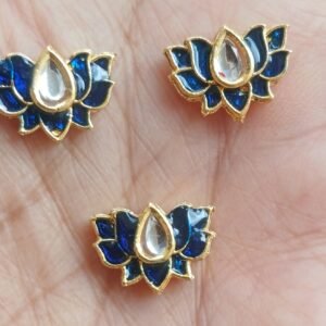 Invisible Lotus Enamel Pendant Blue(1 Piece)