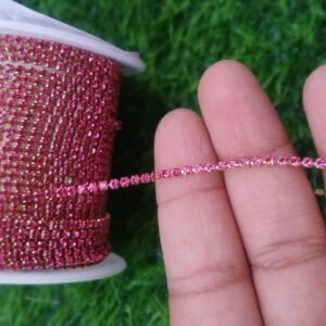 Stone Chains Pink Colour(1m)