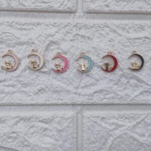 Moon With Cat Charm(1 Piece)