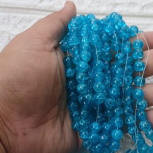 Crackle Beads Blue Colour