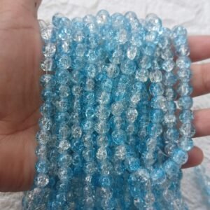 Crackle Beads Sky Blue
