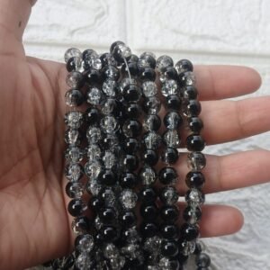 Crackle Beads Black
