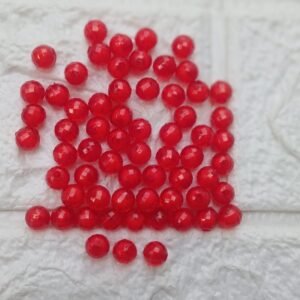 Plastic Fancy Beads Red(20gm)