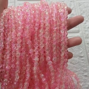Crackle Beads Light Pink