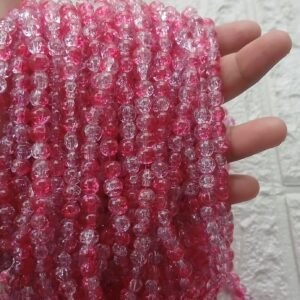 Crackle Bead Rani Pink