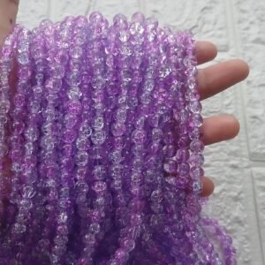 Crackle Bead Dark Violet